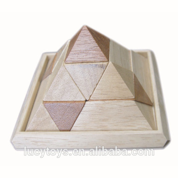 Porzellan Großhandel Gehirn Teaser Pyramide Holz Puzzle